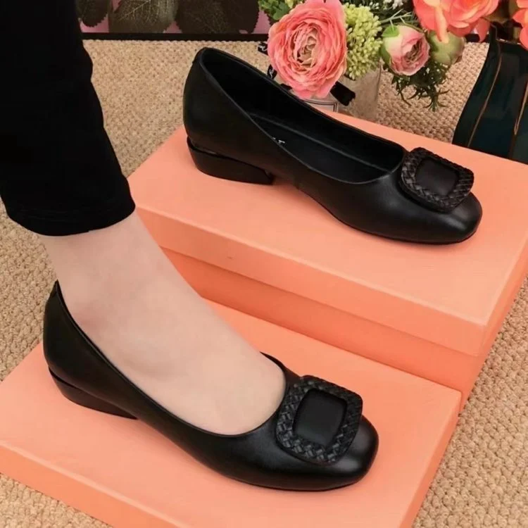 🔥Sólo 129 pesos!🔥Zapatos individuales cómodos de cuero de vaca puro de alta calidad para mujer
