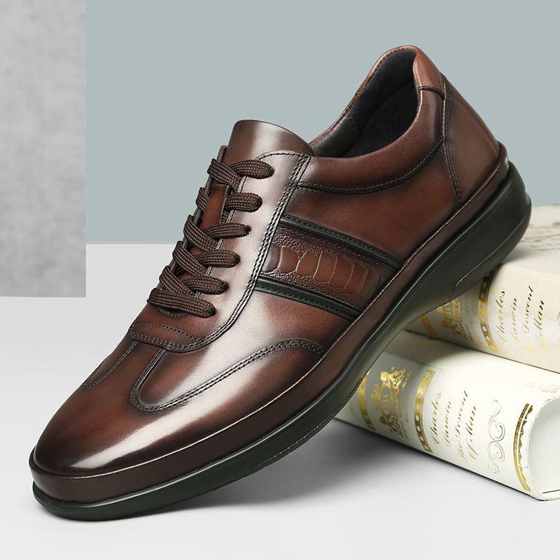 New style leather breathable non-slip casual shoes