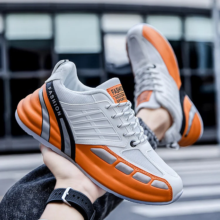 Zapatillas de deporte de cuero transpirable para hombres (gran ventaš„)
