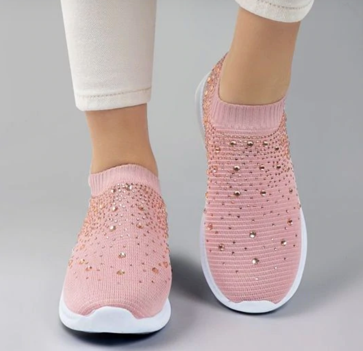 Zapatos Slip-On de cristal