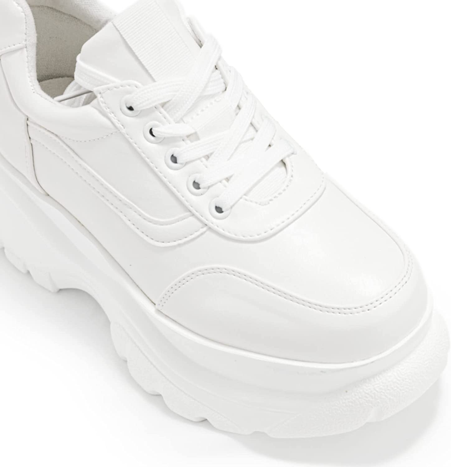 READYSALTED Platform Sneakers for Women Fashion Chunky Sneakers Casual Lace Up Walking Sneakers