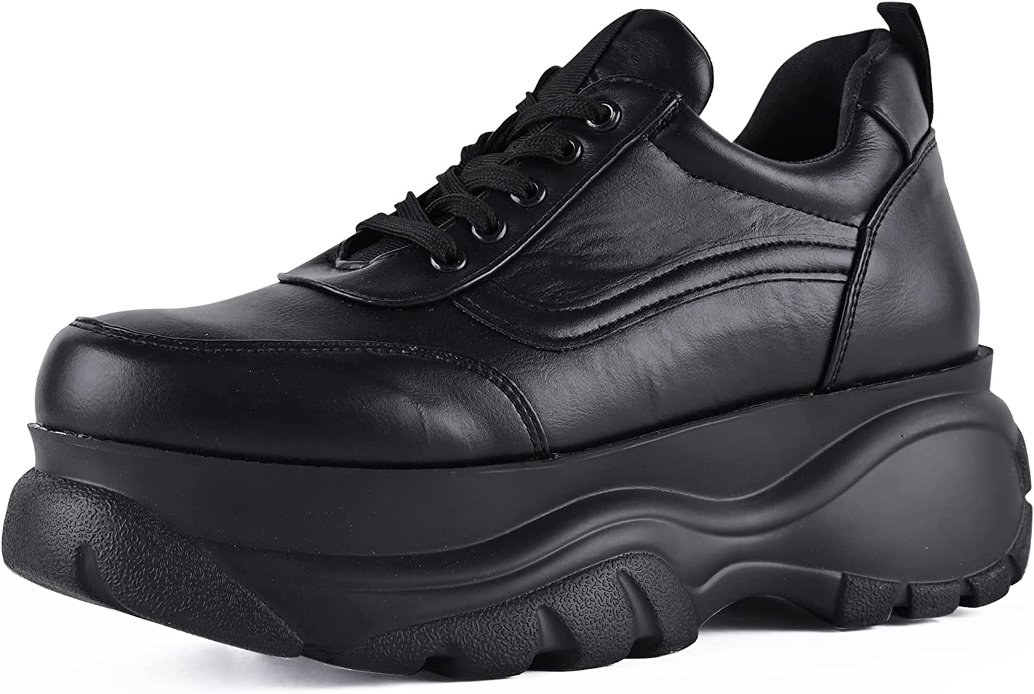 READYSALTED Platform Sneakers for Women Fashion Chunky Sneakers Casual Lace Up Walking Sneakers