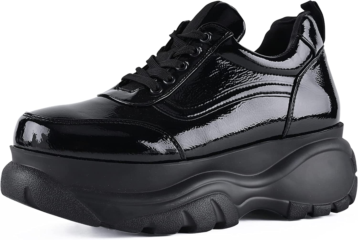 READYSALTED Platform Sneakers for Women Fashion Chunky Sneakers Casual Lace Up Walking Sneakers
