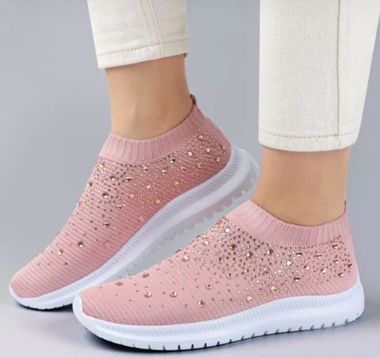 Zapatos Slip-On de cristal