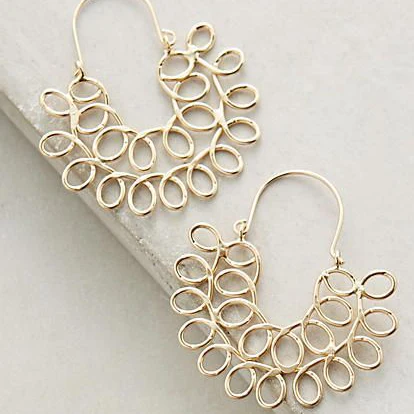 Aretes Mandala Vintage Dorados Huecos