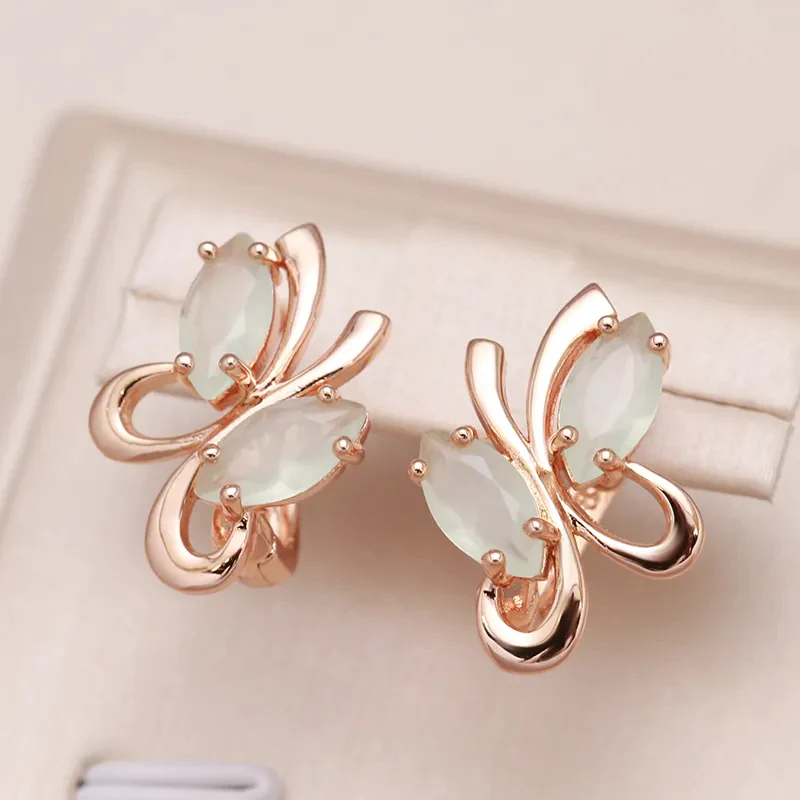 Aretes Elegantes Flor Cristal Dorados