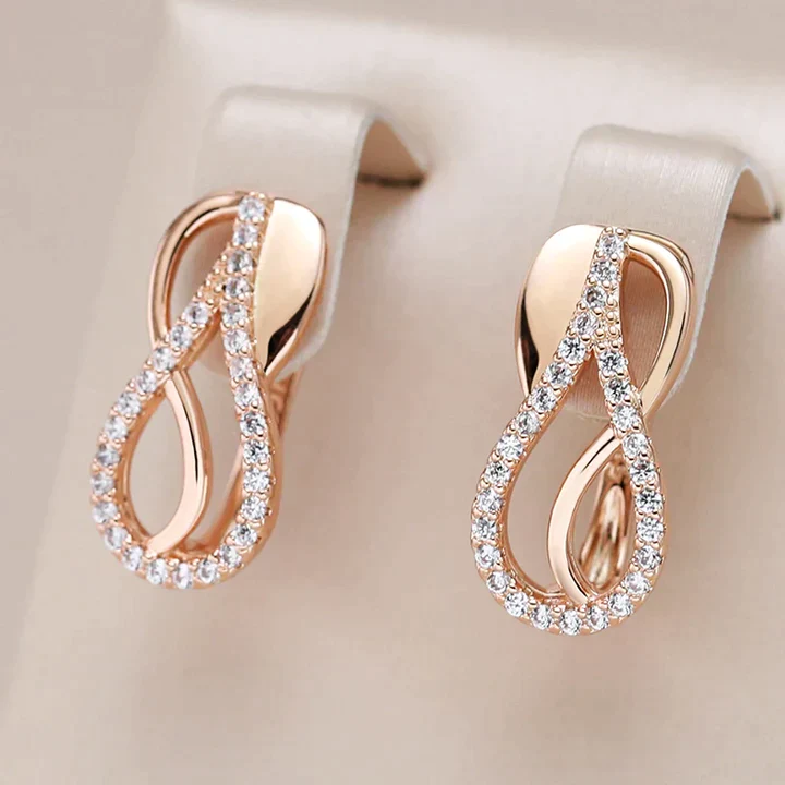 Elegantes Aretes Huecos Brillantes