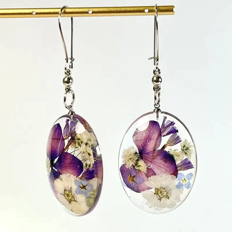 Aretes Florales en Cristal Vintage