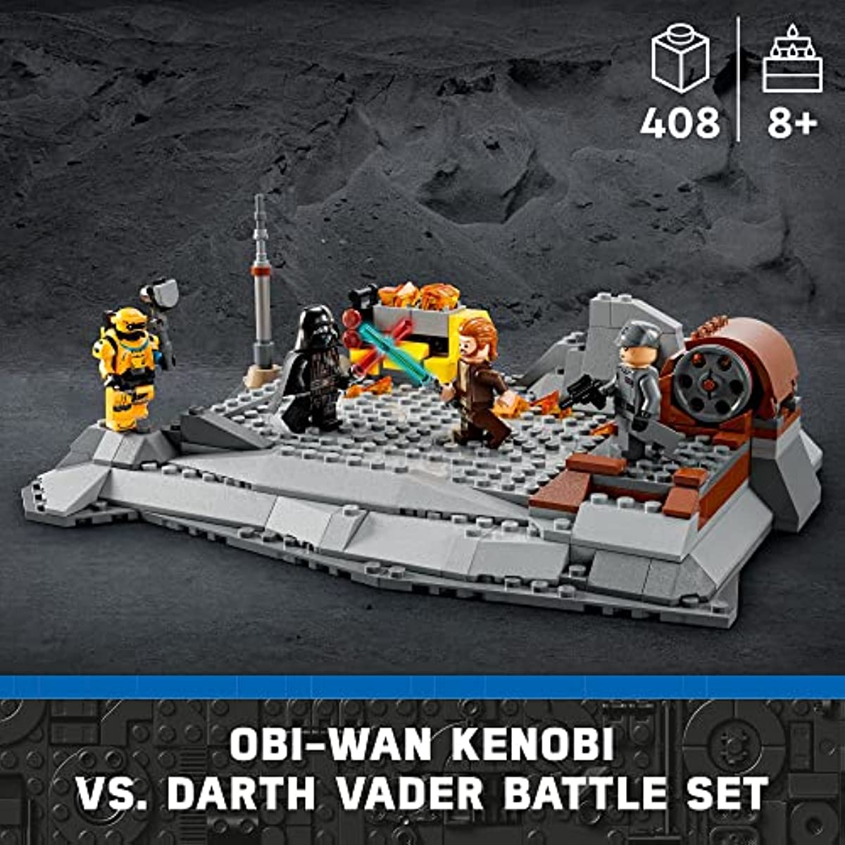 LEGO Star Wars OBI-Wan Kenobi vs. Darth Vader 75334 Building Toy Set for Kids. Boys. and Girls Ages 8+ (408 Pieces)
