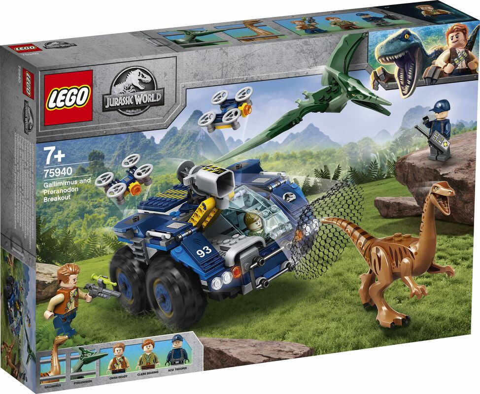 LEGO 75940 JURASSIC WORLD GALLIMIMUS AND PTERANODON BREAKOUT