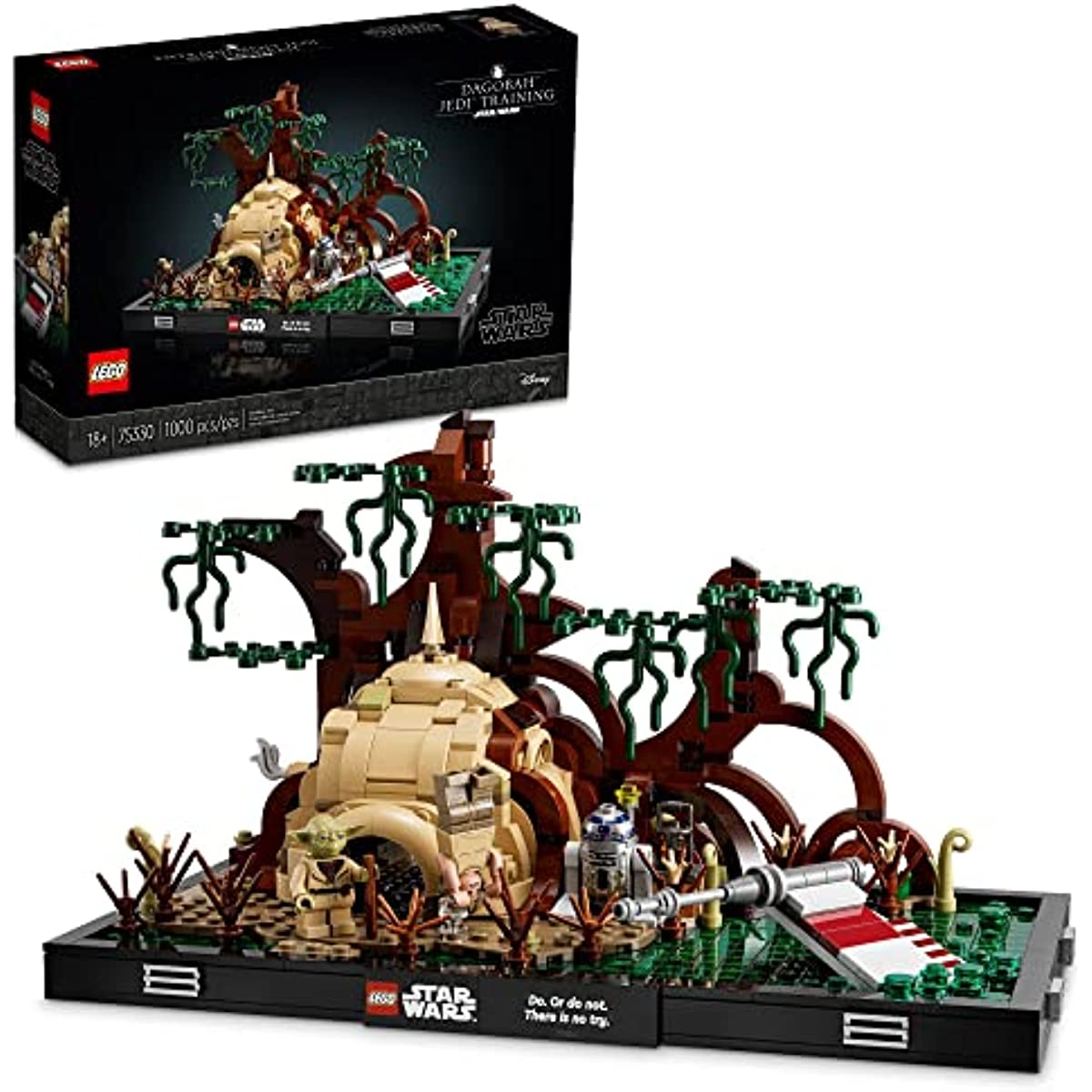 LEGO Star Wars Dagobah Jedi Training Diorama 75330 Set for Adults. with Yoda. R2-D2 and Luke Skywalker's X-Wing. Birthday Gift Idea for Men. Women. Him. Her. Room Décor Memorabilia