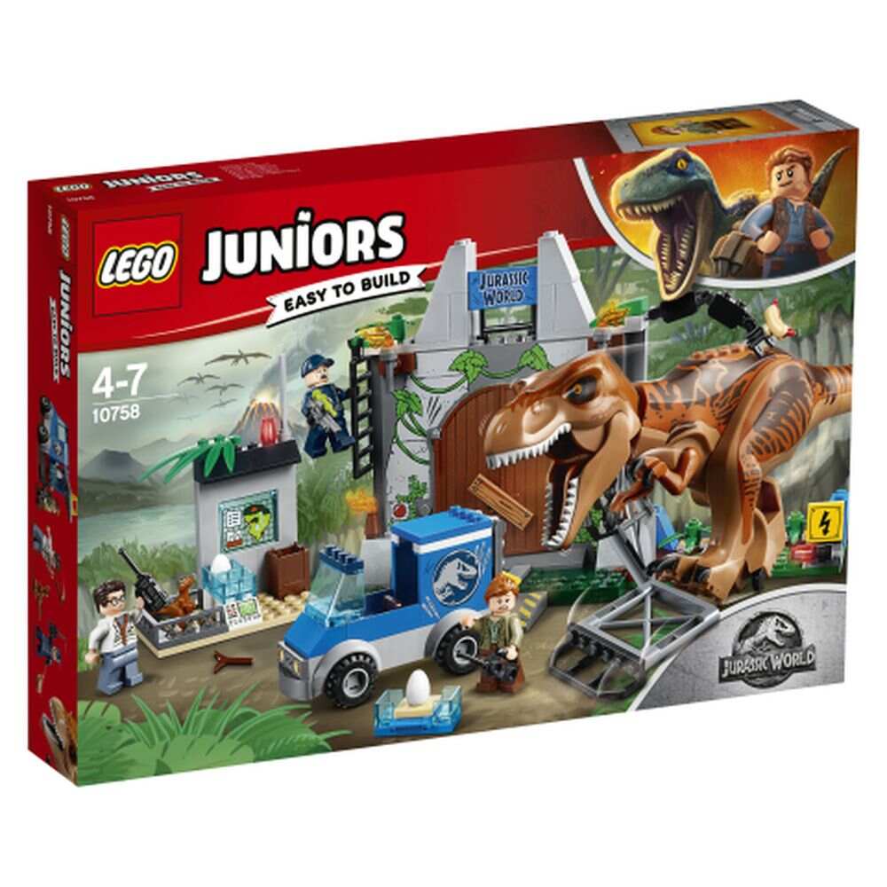 LEGO JUNIORS JURASSIC WORLD TREX BREAKOUT 10758