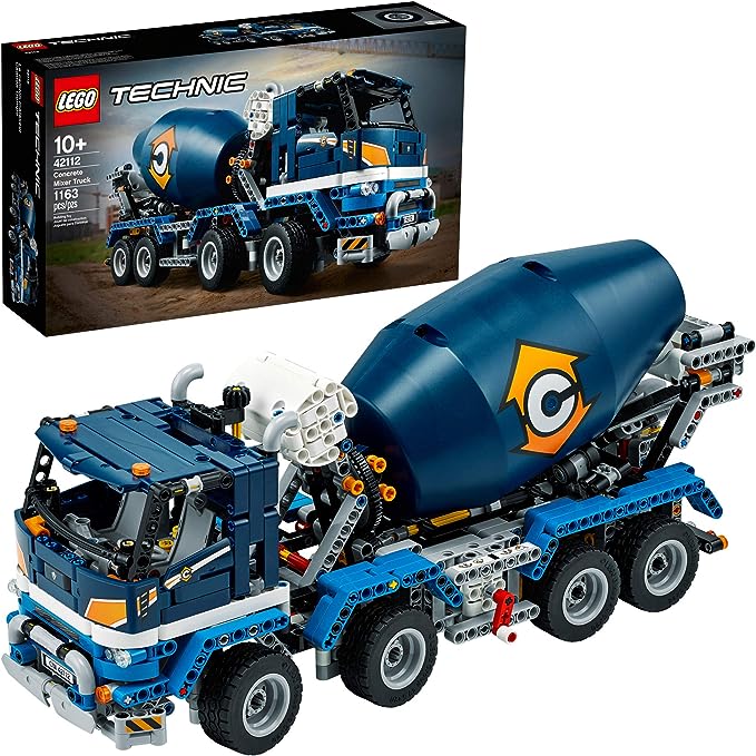 LEGO Technic Concrete Mixer Truck 42112 Building Kit. Kids Will Love Bringing The Construction Site to Life with This Cool Concrete Truck Toy Model Set (1.163 Pieces)