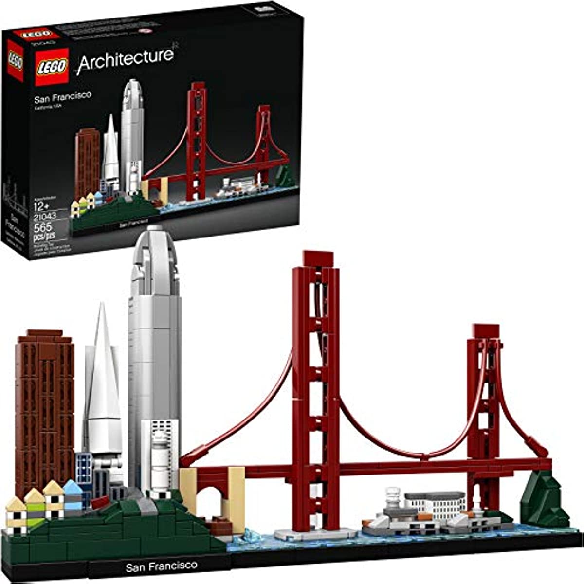 LEGO Architecture Skyline Collection 21043 San Francisco Building Kit Includes Alcatraz Model. Golden Gate Bridge and Other San Francisco Architectural Landmarks (565 Pieces)