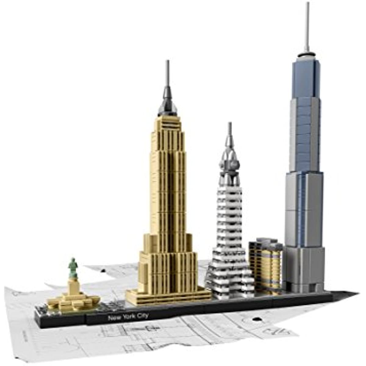 LEGO Architecture New York City 21028. Build It Yourself New York Skyline Model Kit for Adults and Kids (598 Pieces)
