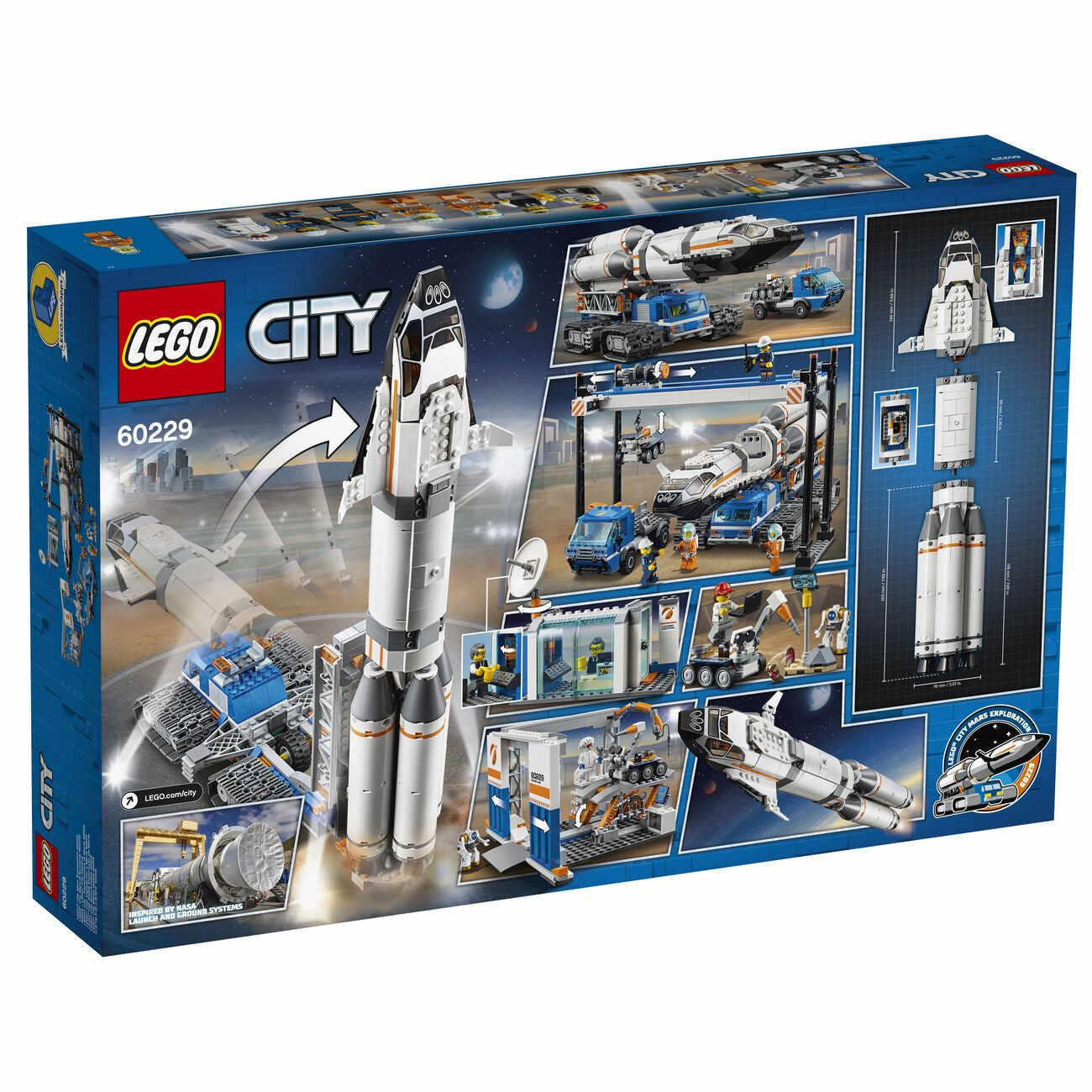 LEGO 60229 CITY ROCKET ASSEMBLY AND TRANSPORT