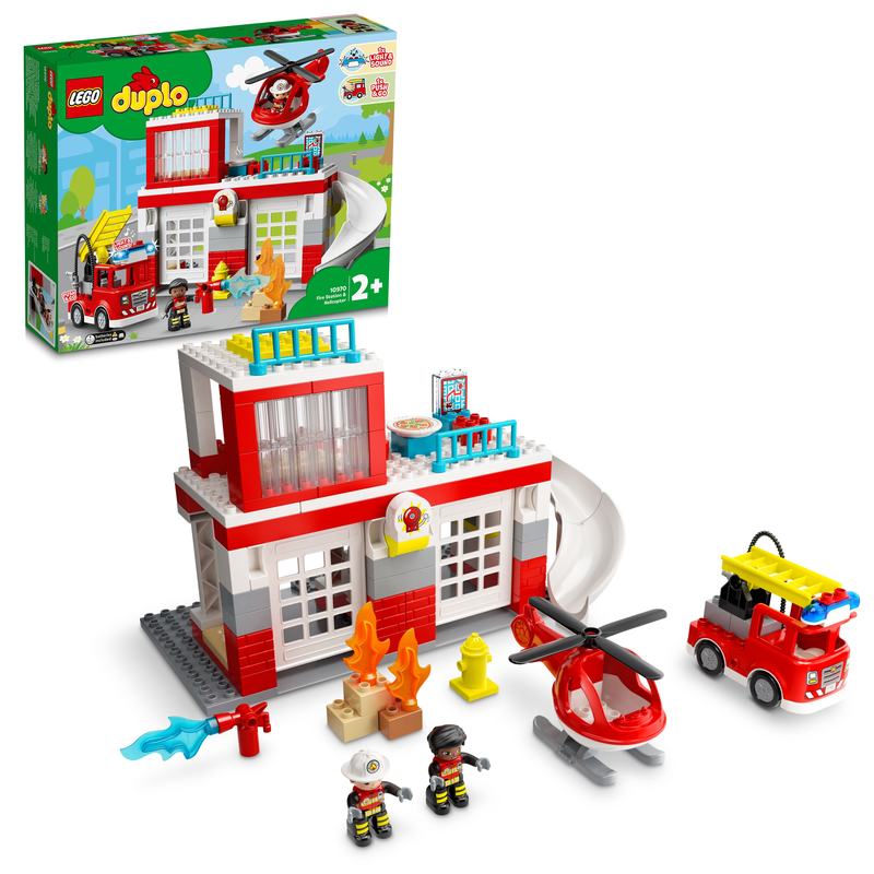 LEGO DUPLO RESCUE FIRE STATION & HELICOPTER 10970 BUILDING TOY