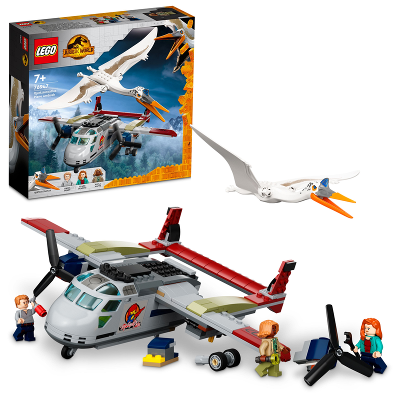 LEGO JURASSIC WORLD QUETZALCOATLUS PLANE AMBUSH 76947 BUILDING KIT