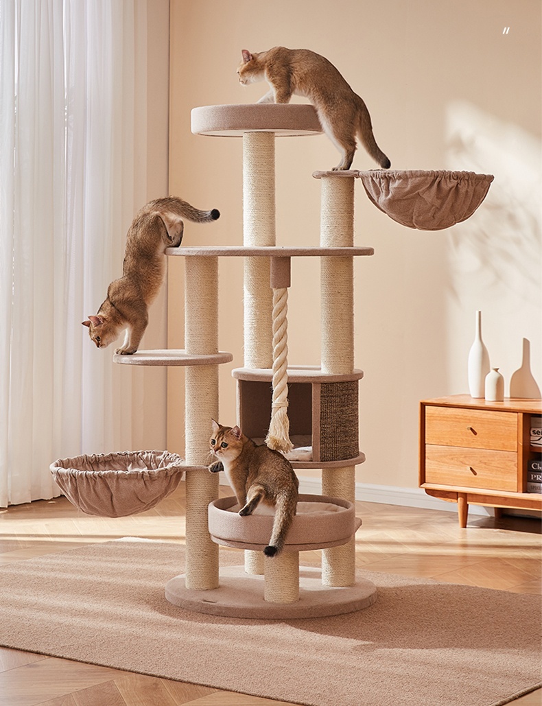 rbol trepador de gatos con tema de la jungla de Neko