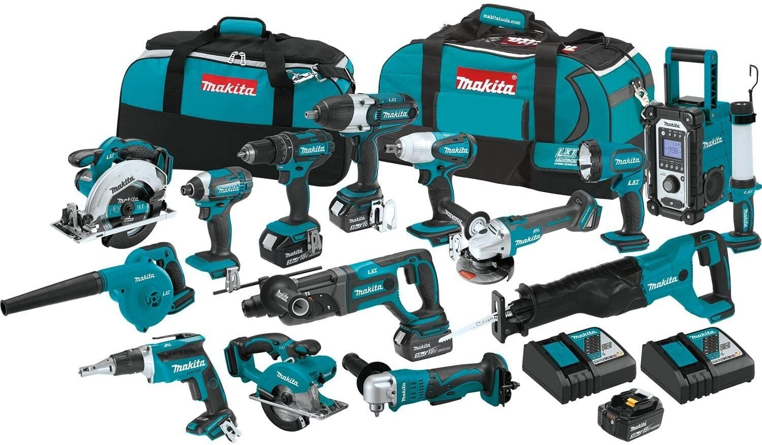 Makita XT1501 18V LXT Litio-Ion Inalámbrico de 15 piezas. Kit combinado (3.0Ah)