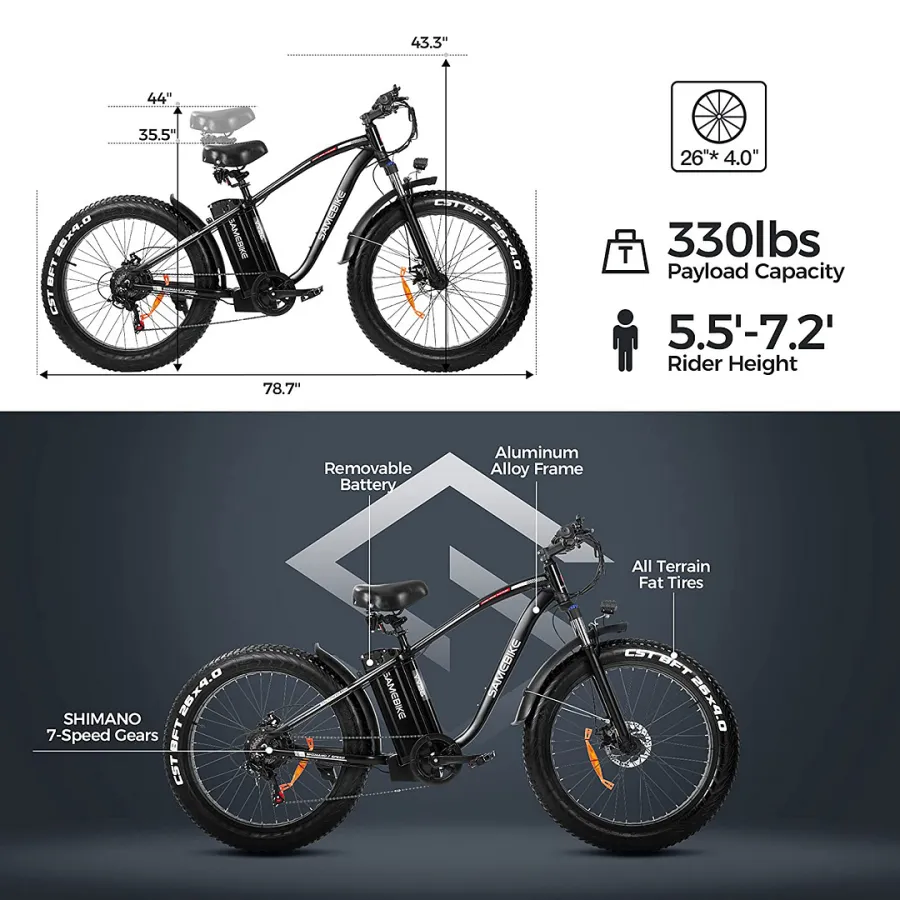 Clearance SaleOutdoor electric bike with 48V / 15Ah lithium