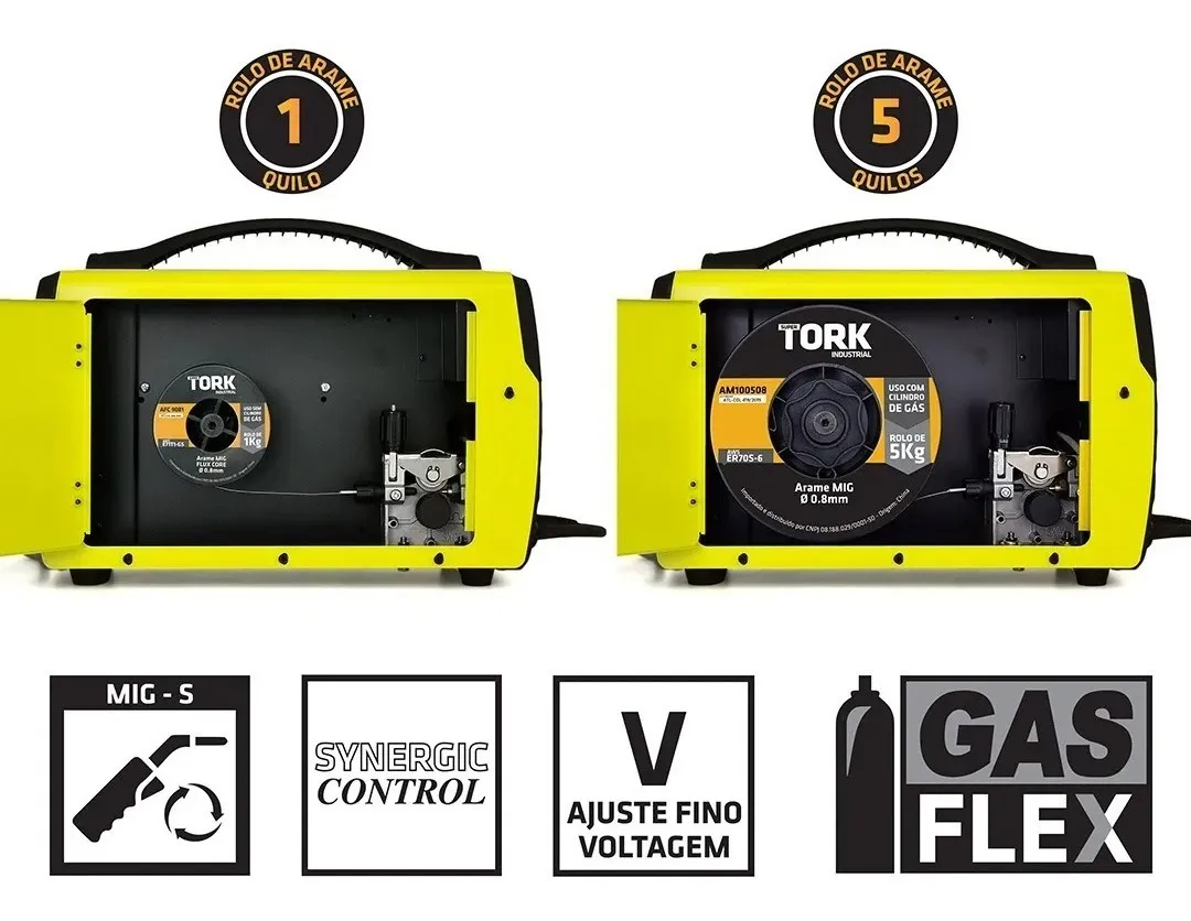 Tork Mig Mma Tig 180a 3 em 1 Soldador Inversor Bivolt