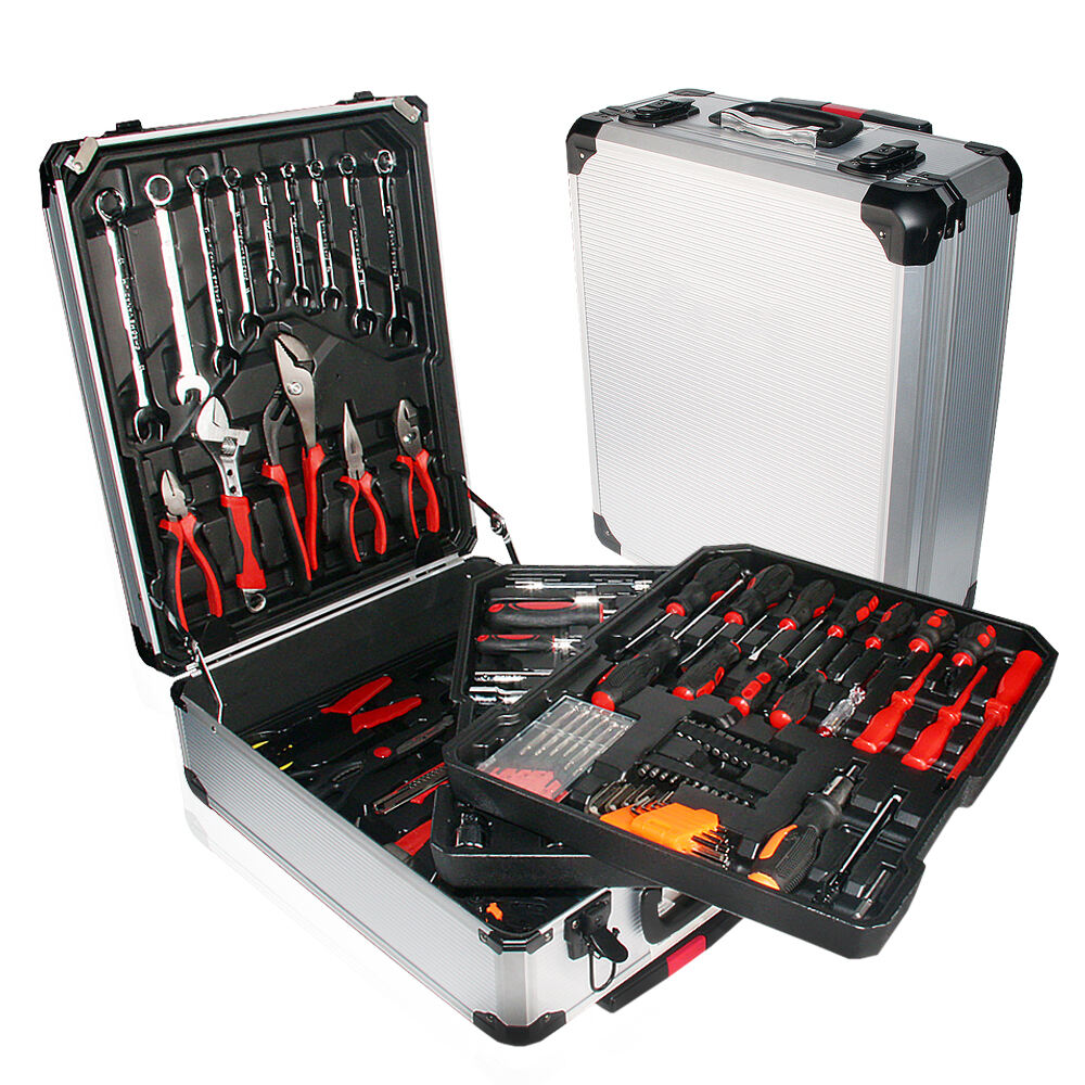 Kit de herramientas de mano caja de aluminio para reparación del hoga
