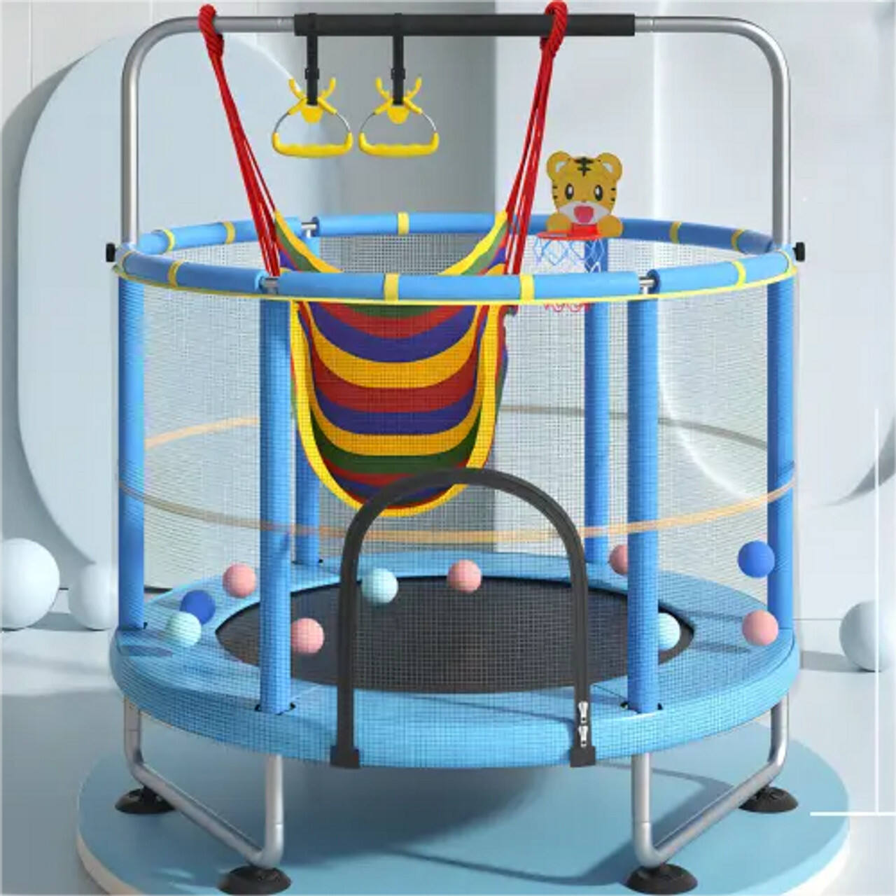 ltimo dia Promoo 75% OFF - Trampolim infantil doméstico - c