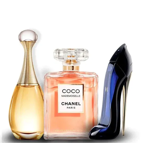 3 Perfumes Mujer - Jadore, Coco Chanel Mademoselie, Good Girl 100ml