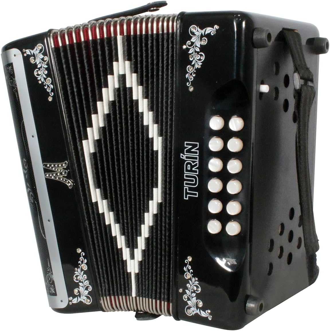 Moretti GCF Acordeon de Botones Turin, Negro