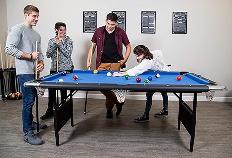 Hathaway Fairmont Portable 6-Ft Pool Table for Families with Easy Fold
