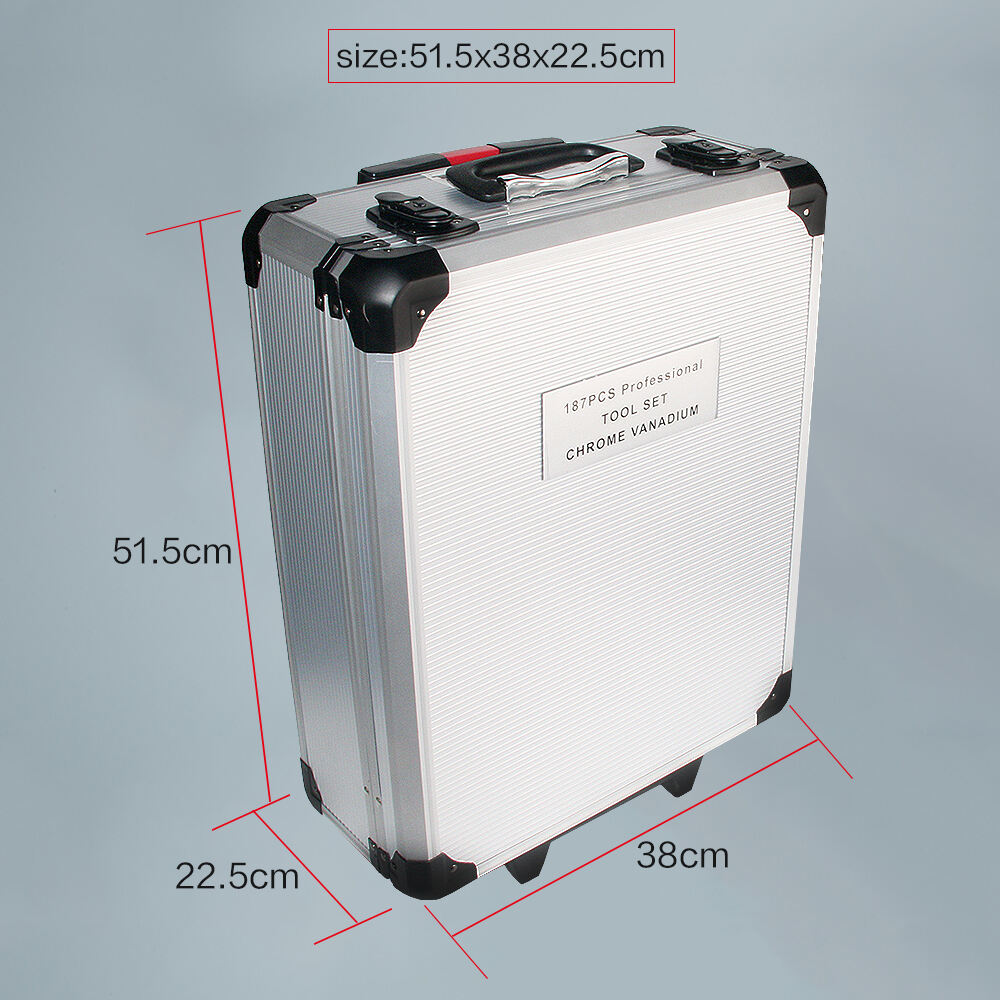 Kit de herramientas de mano caja de aluminio para reparación del hoga