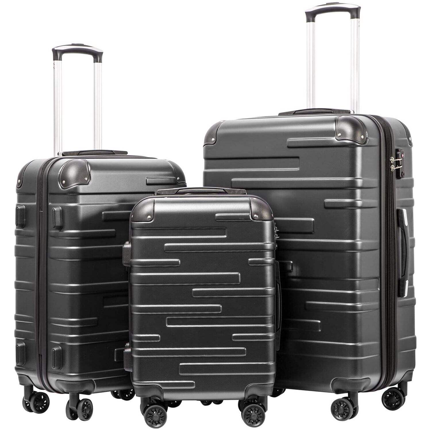 .Luggage Expandable Suitcase 3 Piece Set with TSA Lock Spinner 20in24i