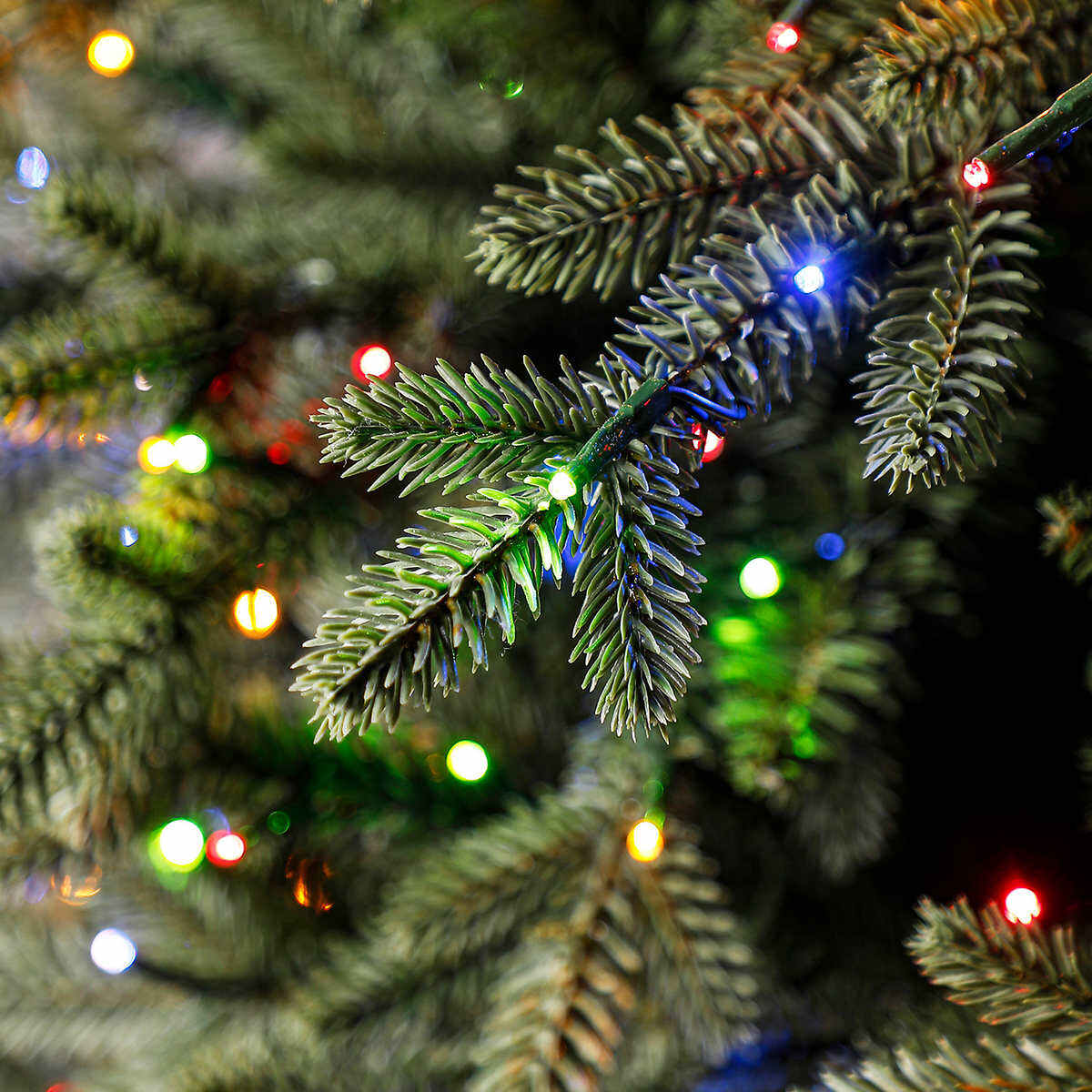 rvore de Natal artificial de micro LED radiante pré-iluminada de 7,