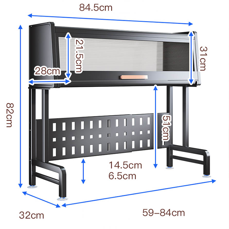 Estantería de gran capacidad con puerta de cristal