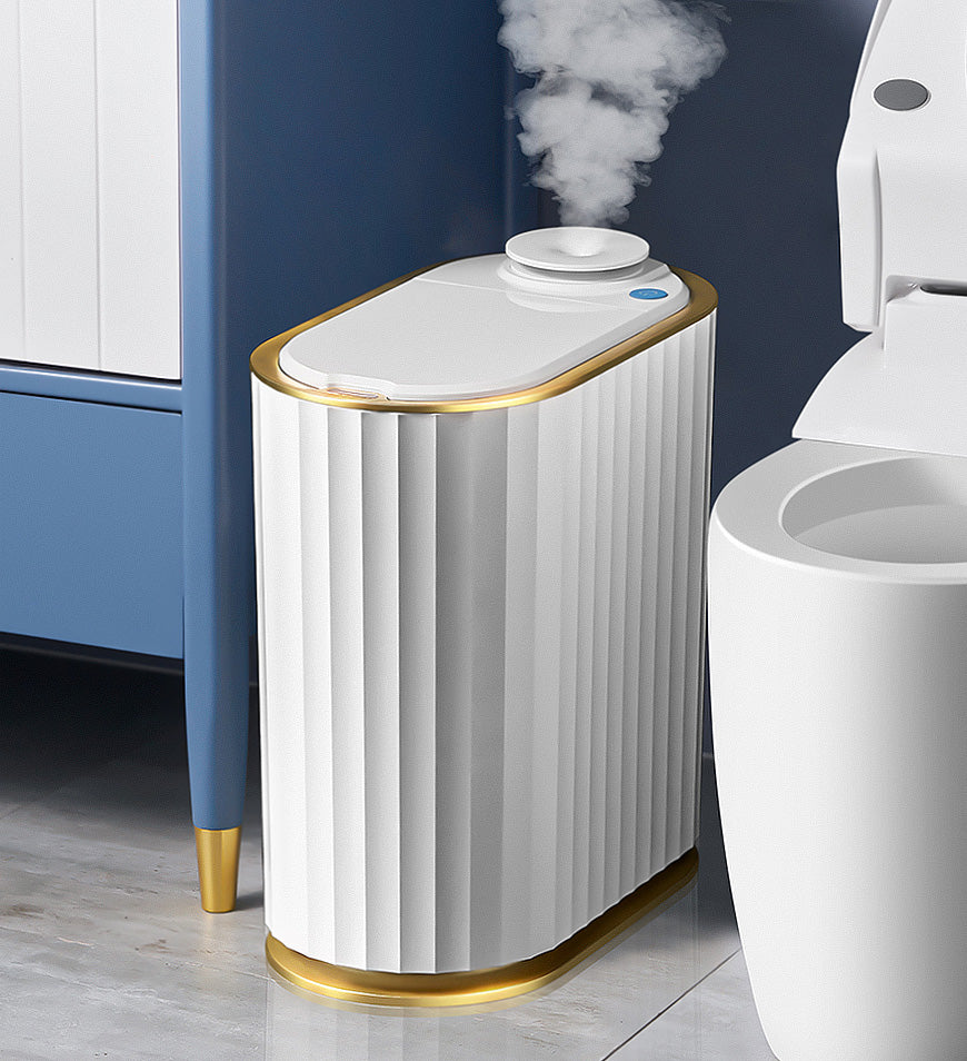 Lixeira com Sensor Inteligente de Banheiro com Garrafa de Aromaterapia