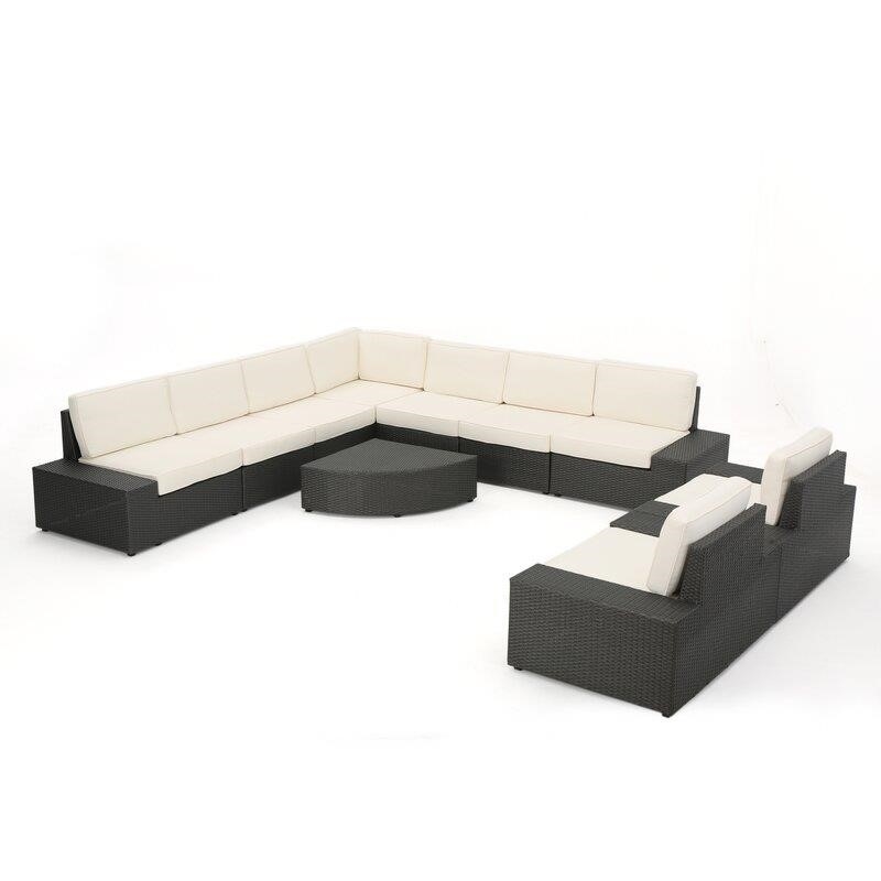 Grainne All Weather Wicker/Rattan 8 - Person Seating Group with Cushio