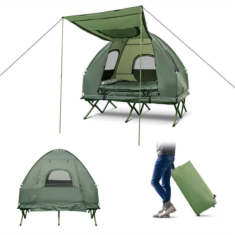 .5-in-1 Tent Cot 2-Person Portable Outdoor Camping Tent Combo with Air