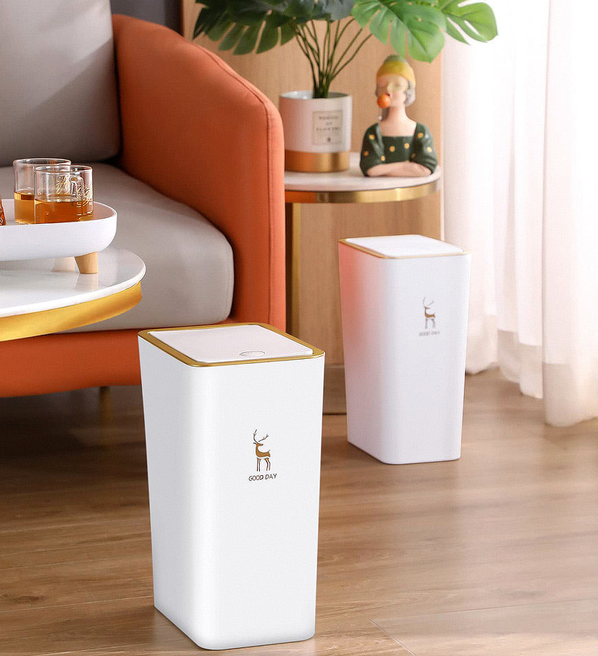 Lata de Lixo de Alta Capacidade com Tampa Tipo Prensa