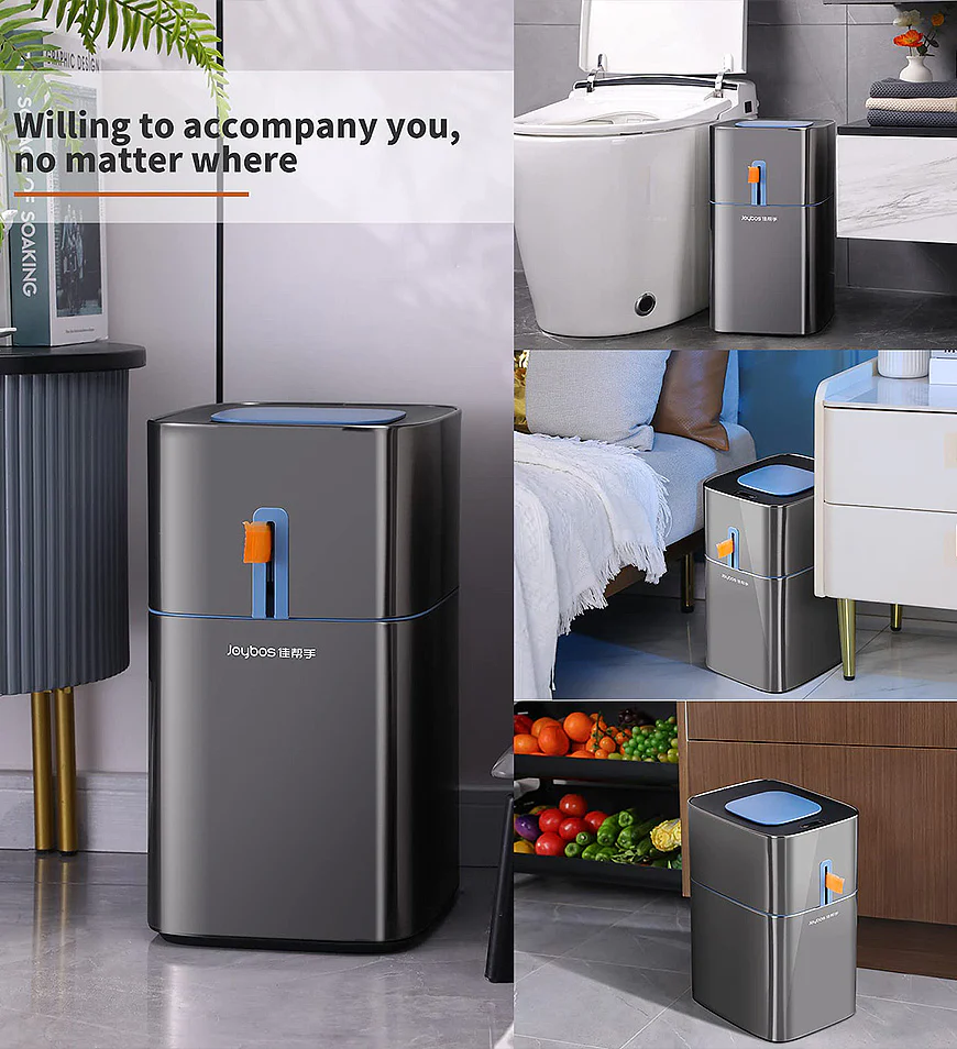 Lata de Lixo Sensor sem Toque de Ao Inoxidável