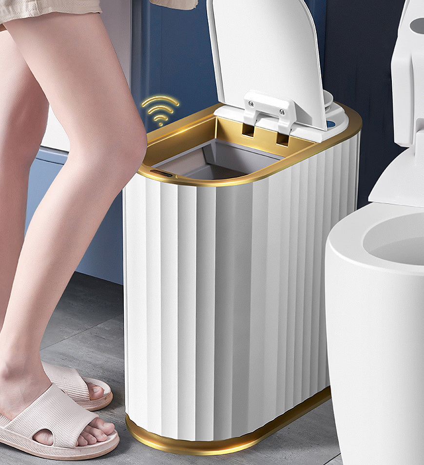 Lixeira com Sensor Inteligente de Banheiro com Garrafa de Aromaterapia