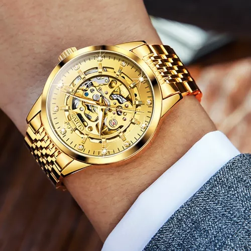 Relógio Mecnico Automático Olevs Para Homens  Prova D'água