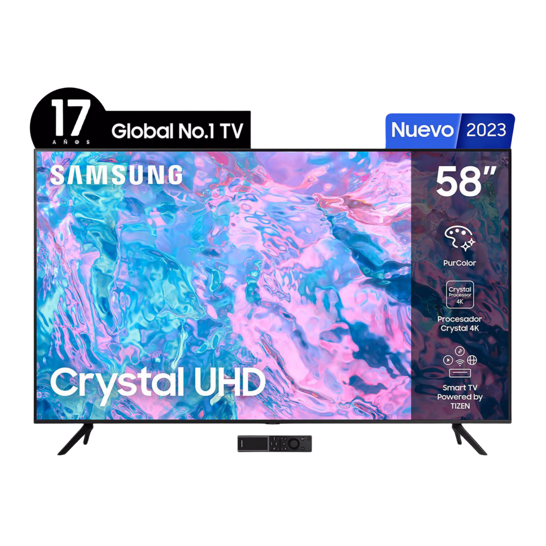 Samsung 65” CUHD 4K Smart TV UN65CU7000FXZC