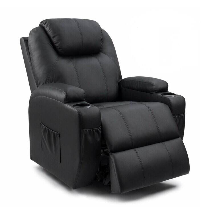 .Faux Leather Power Lift Recliner Chair with Massage and Heating Funct