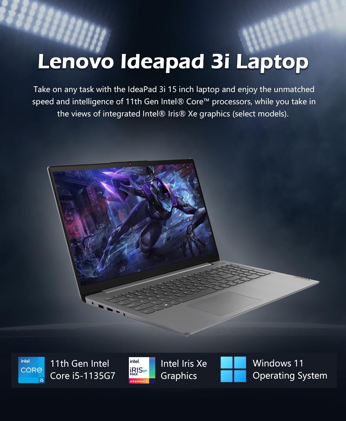 Lenovo Ideapad 3i - Laptop para estudiantes de negocios 2023, pantalla