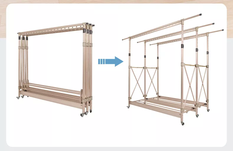Estante de secado de aluminio ajustable