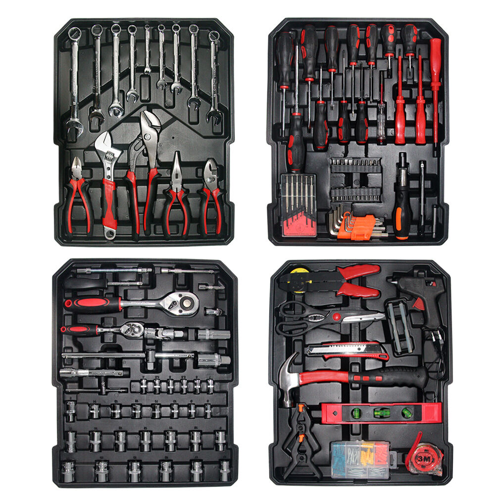 Kit de herramientas de mano caja de aluminio para reparación del hoga