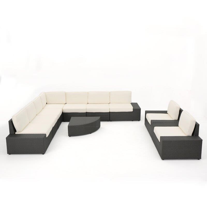 Grainne All Weather Wicker/Rattan 8 - Person Seating Group with Cushio