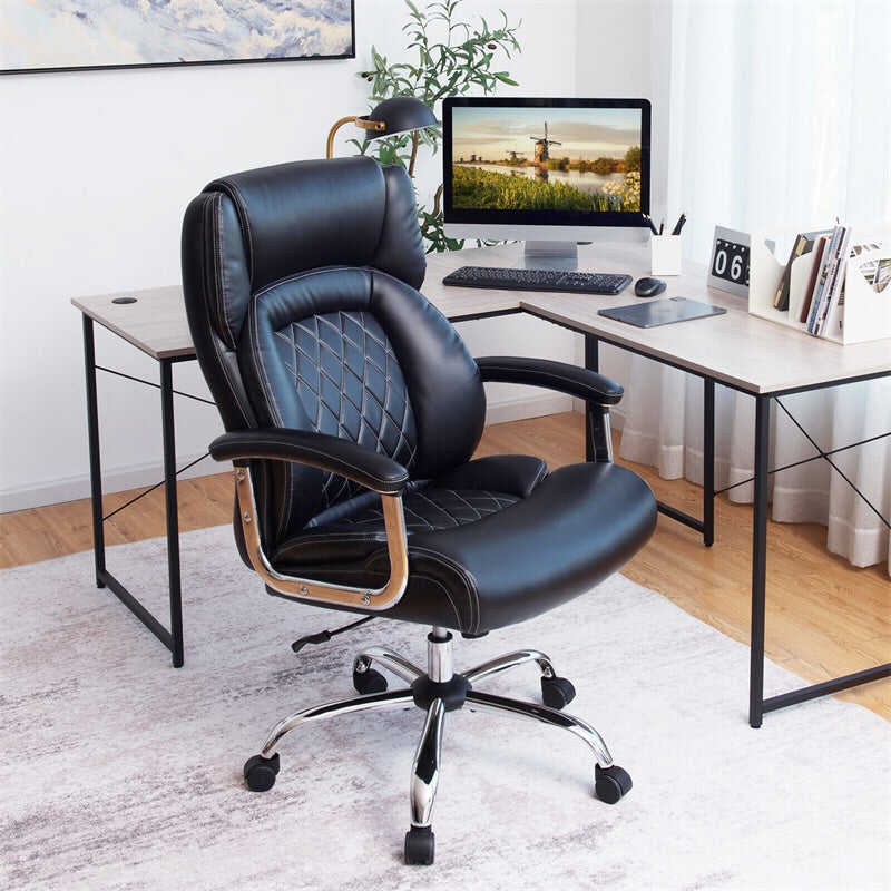 .500lbs Height Adjustable Office Chair Swivel Computer Task Desk Chair