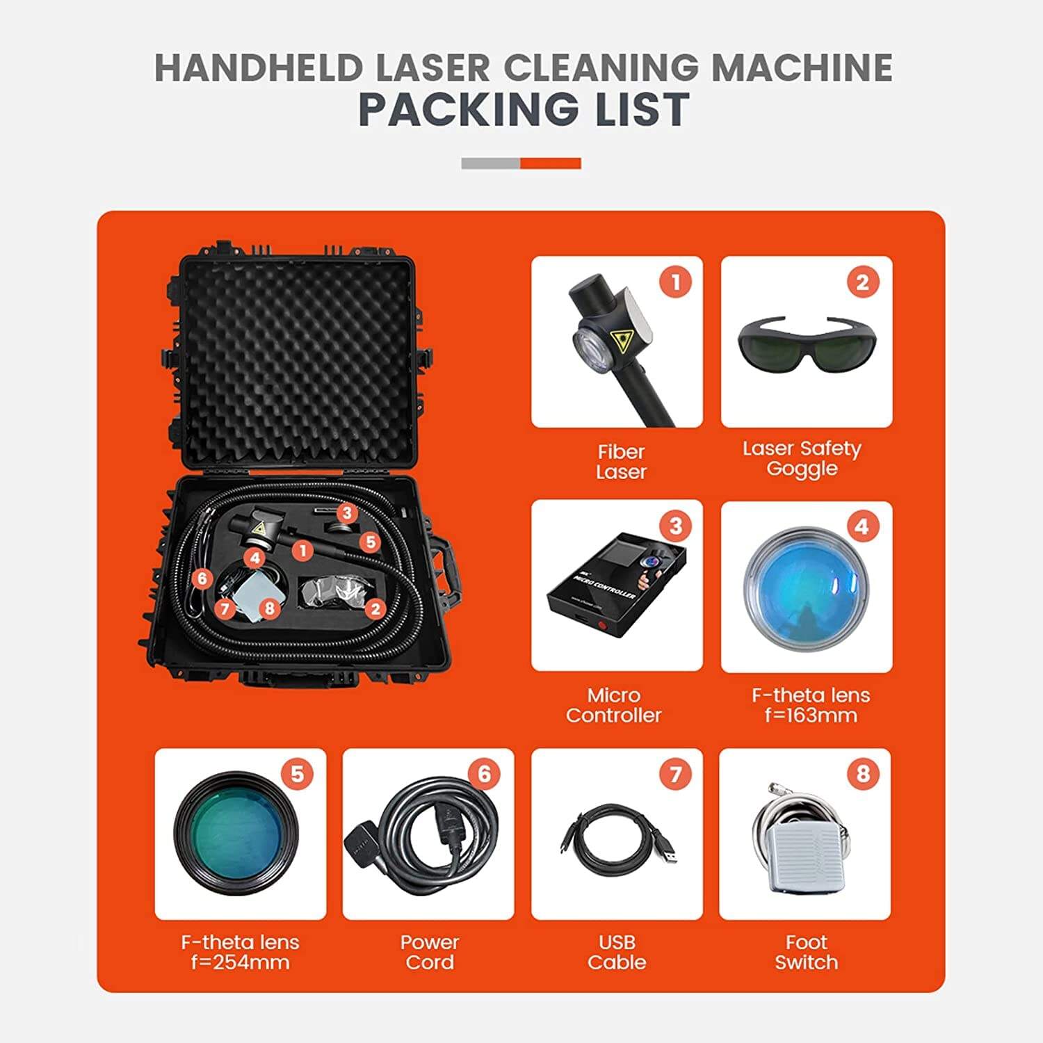 Máquina de limpeza a laser para remoo de ferrugem e remoo